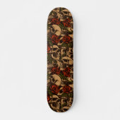 Gothic Huid- en Rozen Graffiti patroon Persoonlijk Skateboard (Voorkant)