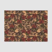 Gothic Huid- en Rozen Graffiti patroon Tissuepapier (Voorkant)