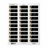 Gothic Human Half Skull Beige Black Tattoo Shop Etiket (Full Sheet)