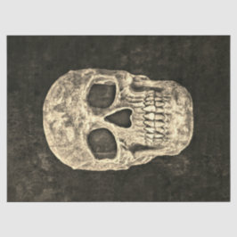 Gothic Human Skull Black Beige Texture Tissuepapier