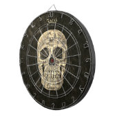 Gothic Human Skull Texture Black and beige Grunge Dartbord (Voorkant Rechts)