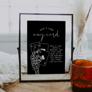 Gothic Huwelijks Pick A Card Guestbook Bord Kaart