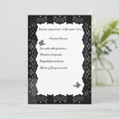 Gothic Huwelijksthema RSVP Kaart (Staand voorkant)
