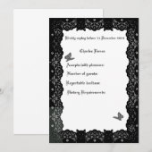 Gothic Huwelijksthema RSVP Kaart (Voorkant / Achterkant)