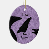 Gothic I Love Ravens Keramisch Ornament (Rechts)