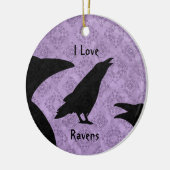 Gothic I Love Ravens Keramisch Ornament (Links)