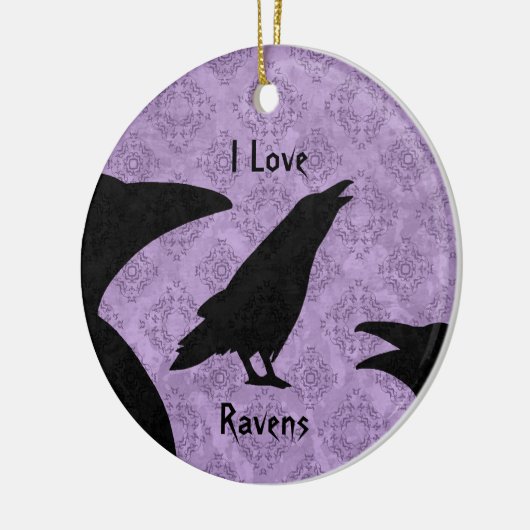 Gothic I Love Ravens Keramisch Ornament (Links)