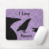 Gothic I Love ravens Muismat (Met muis)