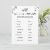 GOTHIC I Love You Around the World Bridal Game Kaart (Staand voorkant)