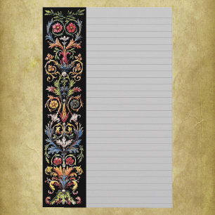Gothic Illuminated Art, met schrijfleer gelineerd Briefpapier