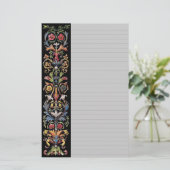 Gothic Illuminated Art, met schrijfleer gelineerd Briefpapier (Staand voorkant)