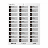 Gothic Illuminated Floral Art Return Address Label (Full Sheet)