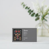 Gothic Illuminated Floral Business Card Template Visitekaartje (Staand voorkant)