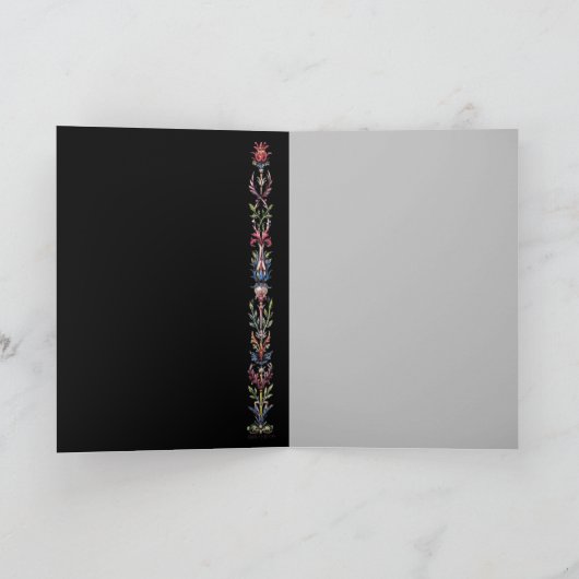 Gothic Illuminated Manuscript Hartelijk dank Bedankkaart (Binnen)