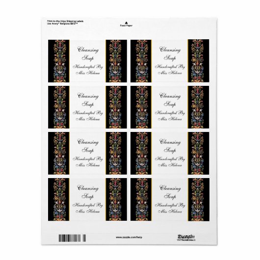 Gothic Illumined Art, aangepast label (Full Sheet)