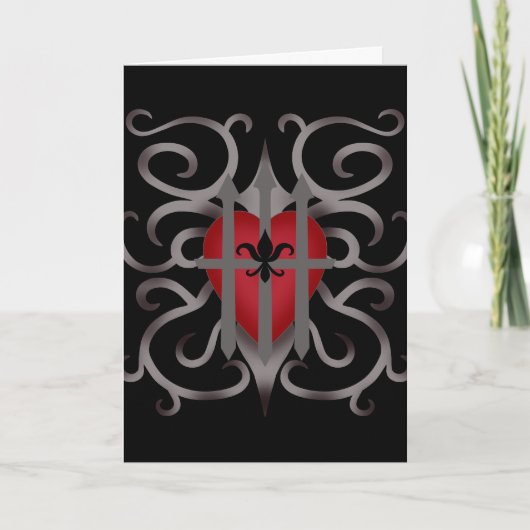 Gothic imprisoned heart romantic Valentine's day Feestdagen Kaart (Voorkant)