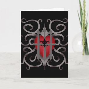 Gothic imprisoned heart romantic Valentine's day Feestdagen Kaart