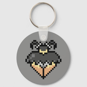 Gothic in een korte zwarte rok Sleutelhanger