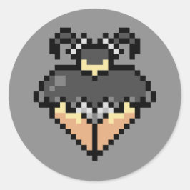 Gothic in een korte zwarte rok Sticker