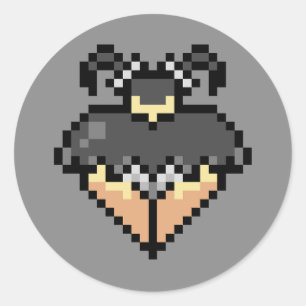 Gothic in een korte zwarte rok Sticker