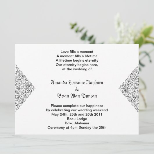 Gothic Invitation Kaart (Staand voorkant)