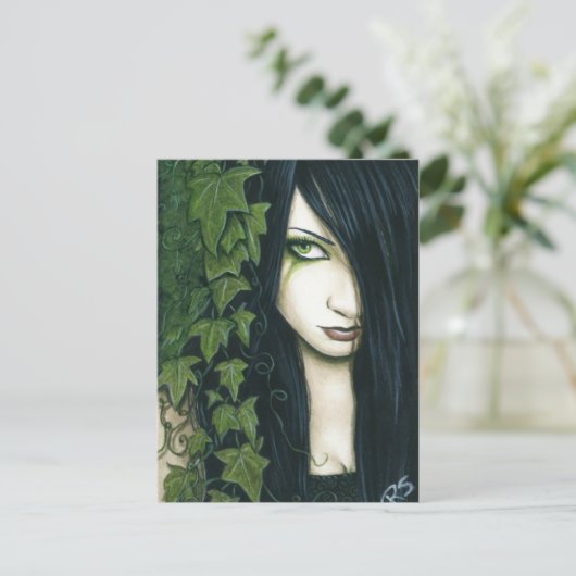 Gothic Ivy Fantasy Briefkaart (Staand voorkant)