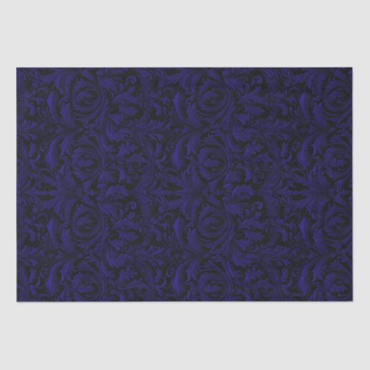 Gothic Jacquard Swirls Decoupage - Donker Paarse Tissuepapier (Voorkant)