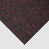 Gothic Jacquard Swirls Decoupage - Donkerrood Zwar Tissuepapier (Detail)