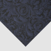 Gothic Jacquard Swirls Decoupage - Dusky Blue Tissuepapier (Detail)