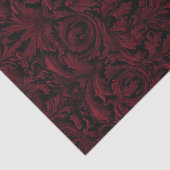 Gothic Jacquard Swirls Decoupage - Medium Rood Tissuepapier (Detail)