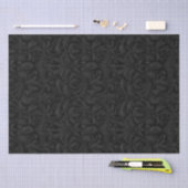 Gothic Jacquard Swirls Decoupage - Zwart en Grijs Tissuepapier (Craft)