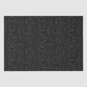 Gothic Jacquard Swirls Decoupage - Zwart en Grijs Tissuepapier