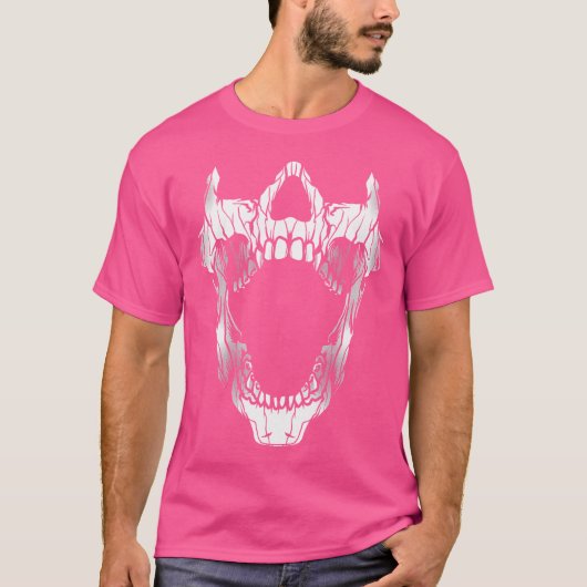 Gothic Jawbone Gothic Skull Head Art Emo Punk oraa T-shirt (Voorkant)