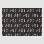 Gothic Joy Skull-kerstfeestpapieren Tissuepapier (Voorkant)