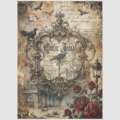 Gothic Junk Journal Serie Ontwerp 16 Tissuepapier (Voorkant)
