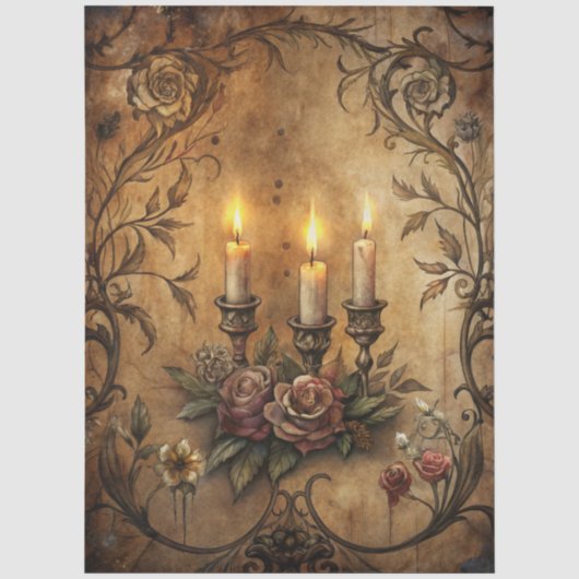 Gothic Junk Journal Serie Ontwerp 20 Tissuepapier (Voorkant)