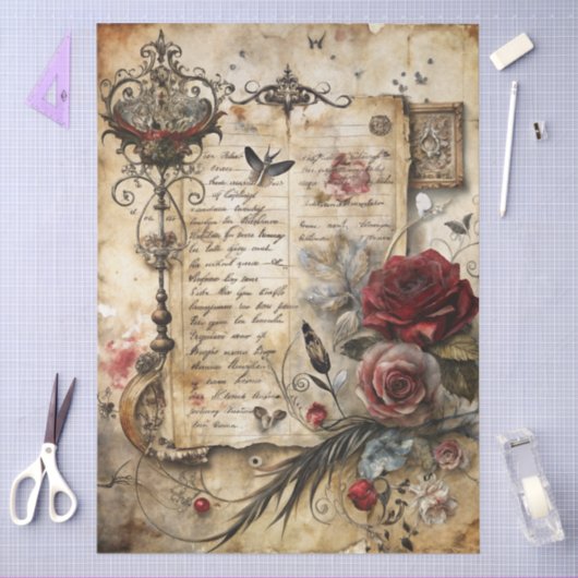 Gothic Junk Journal Series Design 8 Tissuepapier (Craft)