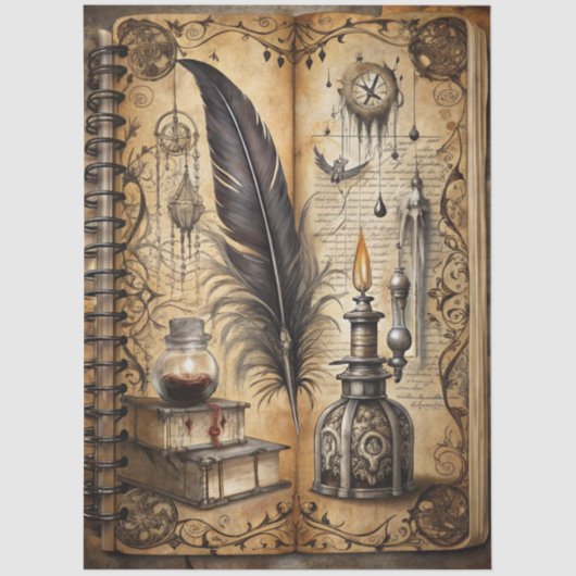 Gothic Junk Journal Series Ontwerp 11 Tissuepapier (Voorkant)