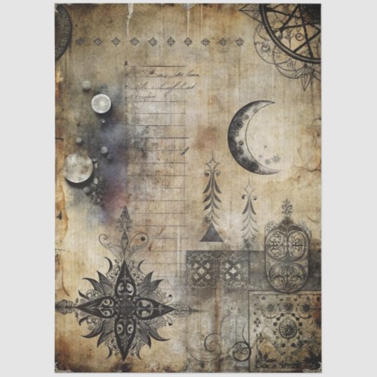Gothic Junk Journal Series Ontwerp 12 Tissuepapier (Voorkant)