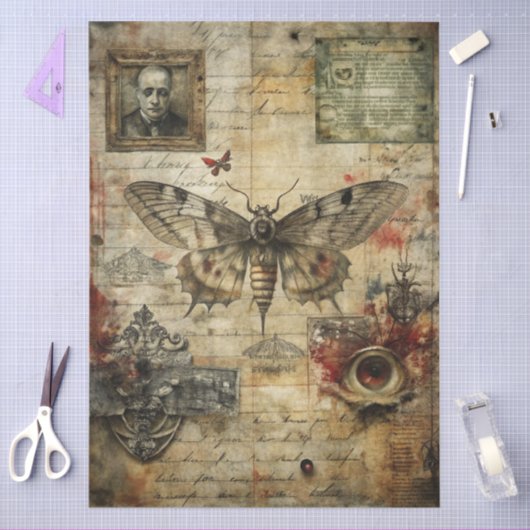 Gothic Junk Journal Series Ontwerp 14 Tissuepapier (Craft)