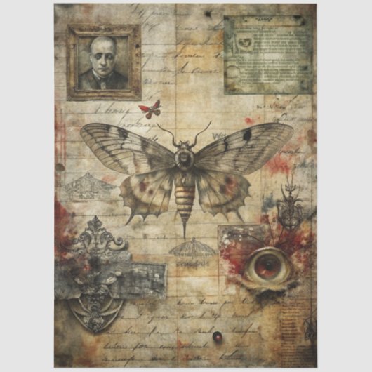 Gothic Junk Journal Series Ontwerp 14 Tissuepapier (Voorkant)