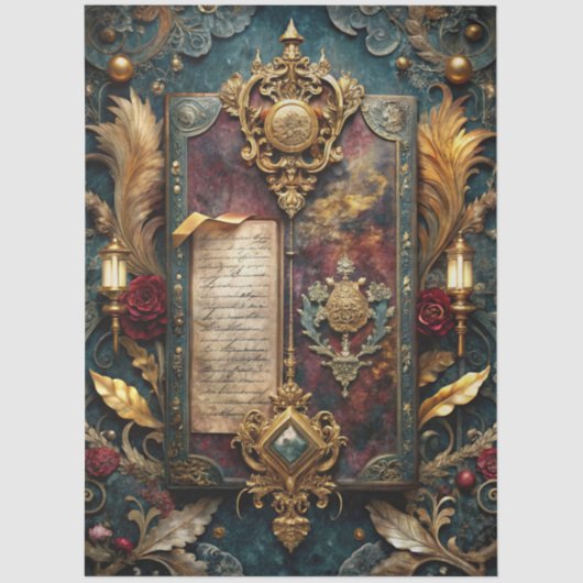 Gothic Junk Journal Series Ontwerp 17 Tissuepapier (Voorkant)