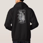 Gothic kaars- en rozenontwerp trui hoodie (Achterkant)