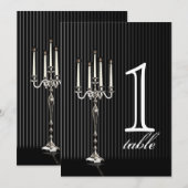 Gothic kandelaar streep jubileum tafelnummer (Voorkant / Achterkant)