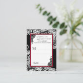 Gothic kant trouwplaats kaarten plaatskaartje (Staand voorkant)