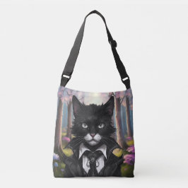 Gothic kat pastel bos gotisch sprookje crossbody tas