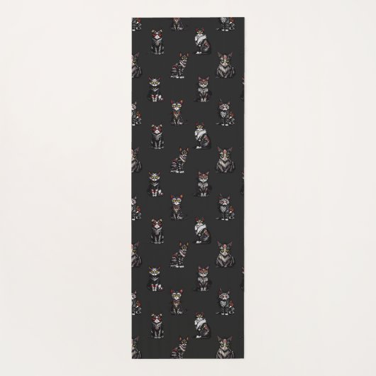 Gothic Katten Yogamat (Achterkant)
