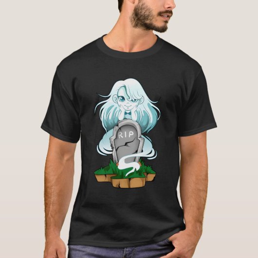 Gothic Kawaii Ghost T-shirt (Voorkant)