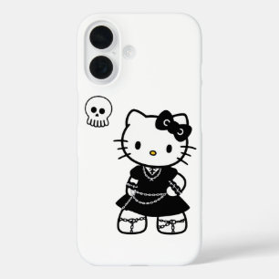 Gothic Kawaii Kitty – Emo Esthetiek iPhone / iPad 16 Hoesje