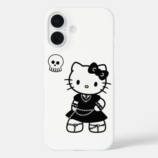 Gothic Kawaii Kitty – Emo Esthetiek iPhone / iPad Case-Mate iPhone Case (Achterkant)